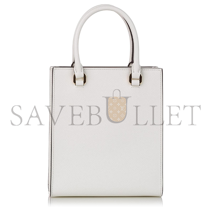 Pra*a white small saffiano leather satchel 1ba333 (19*17*6cm)